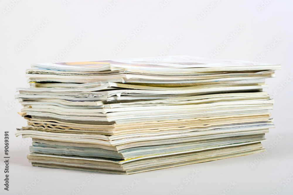 Stack of paper on neutral background close up Stack of paper on neutral background close up
