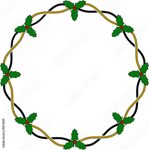 Celtic Holly Border Wreath