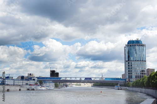 A bridge over the Moscova river in Moscow Russia photo