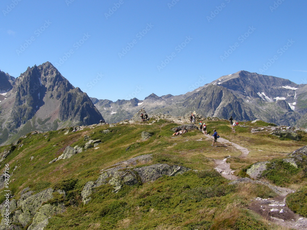 Fototapeta premium Randonnée à l'Aiguille des Posettes