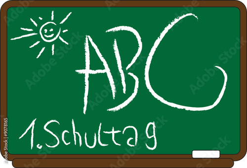 Illustration Schultafel ABC