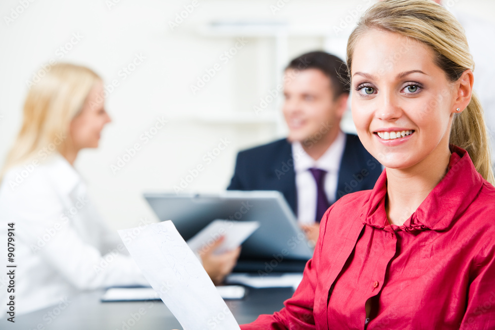 Portrait of blond businesswoman looking at camera Portrait of blond businesswoman looking at camera