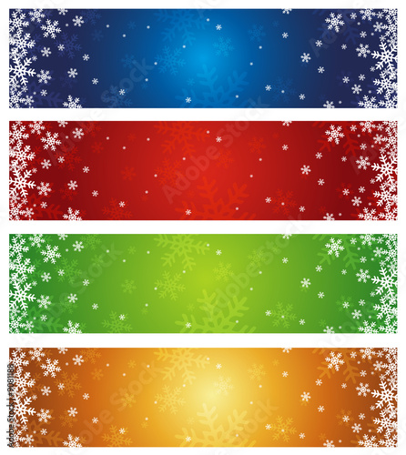 color christmas banners