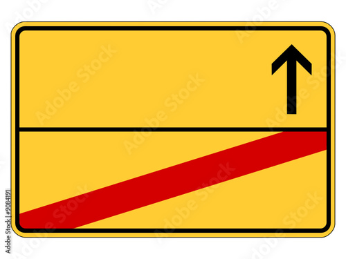 verkehrstafel ortsausgang