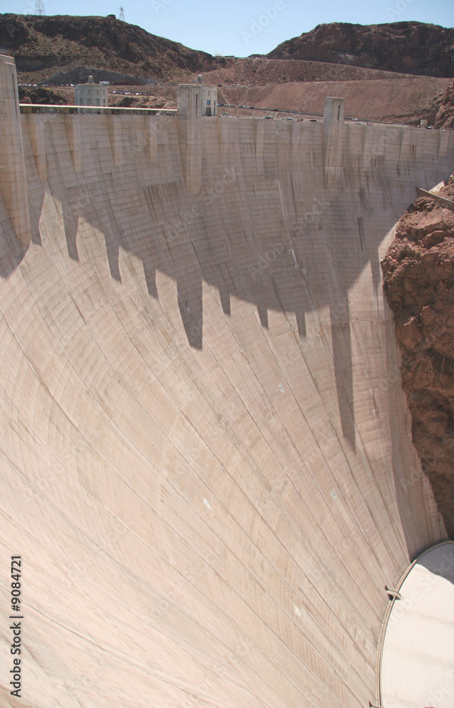Mighty wall of a Hoover Dam. Nevada. USA
