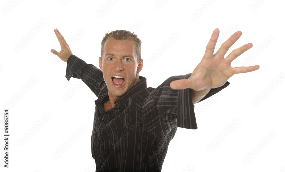 Fototapeta premium Handsome man on white background