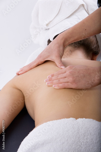 Massage therapist giving a massage
