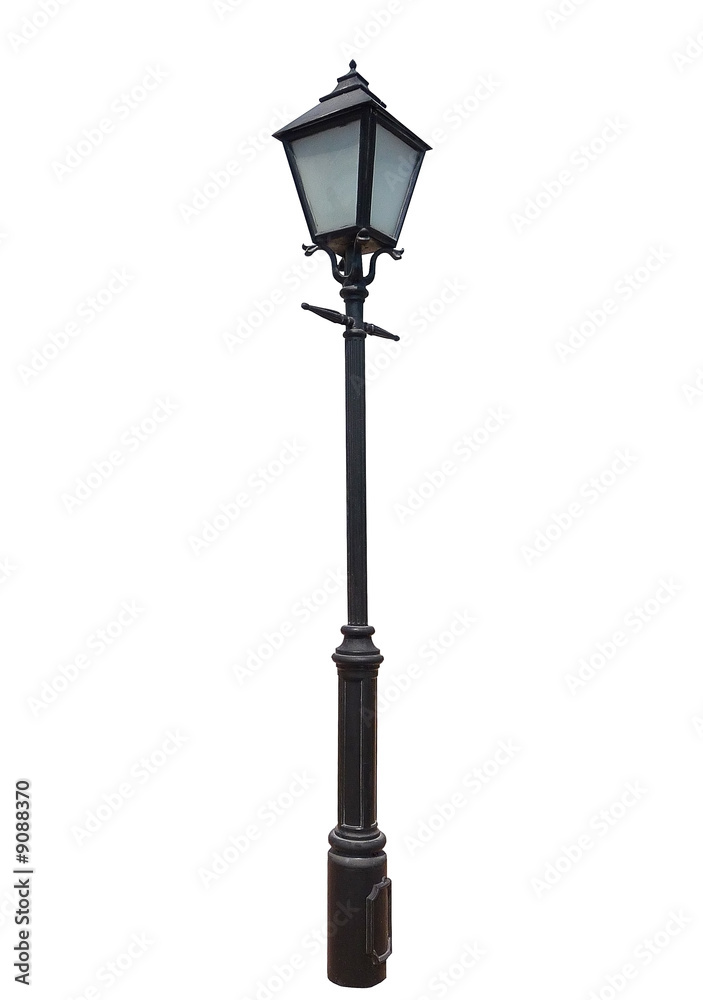 The old street lantern, isolated image
