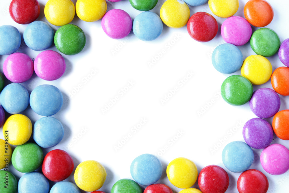 Candy background with copyspace isolated on white Candy background with copyspace isolated on white
