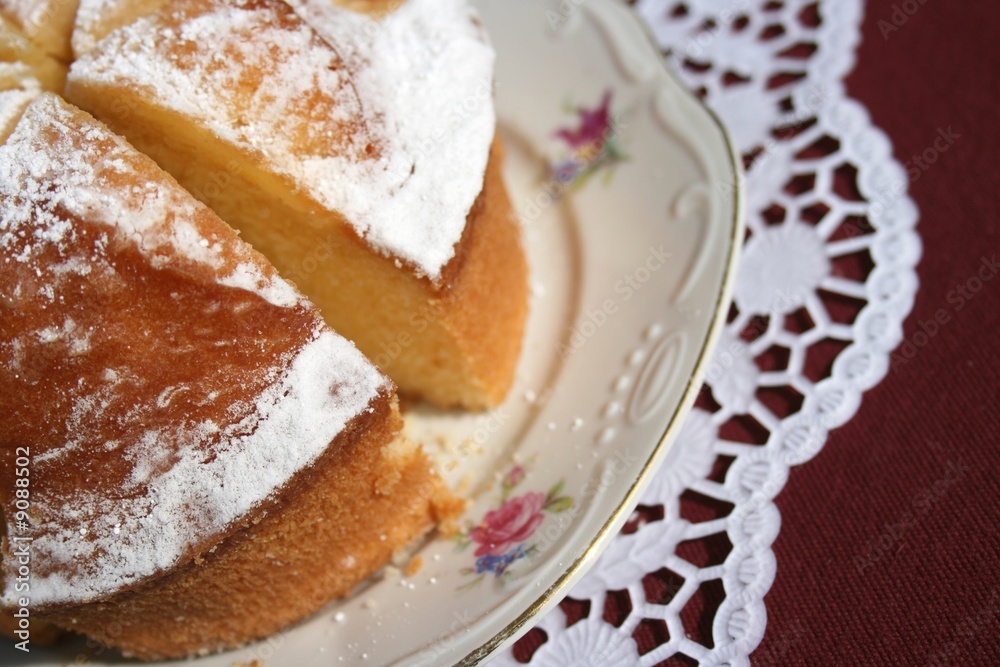 Cake on a-jour doily