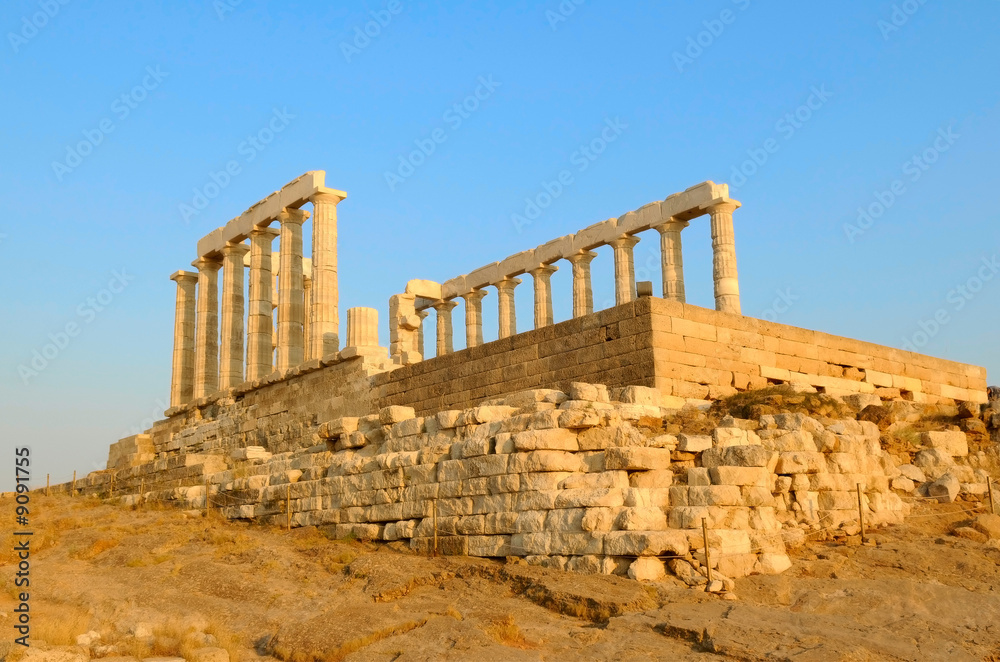 the temple of Apollo on the Aegina island, Greece