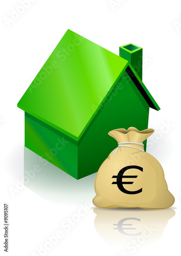 Budget d'une maison verte (reflet)