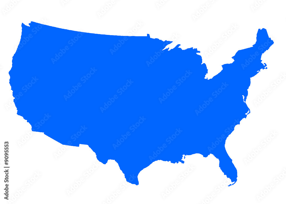 Fototapeta premium USA Map blue