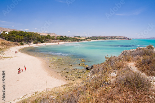 beautiful exotic beach in Mediterranean  Sicily