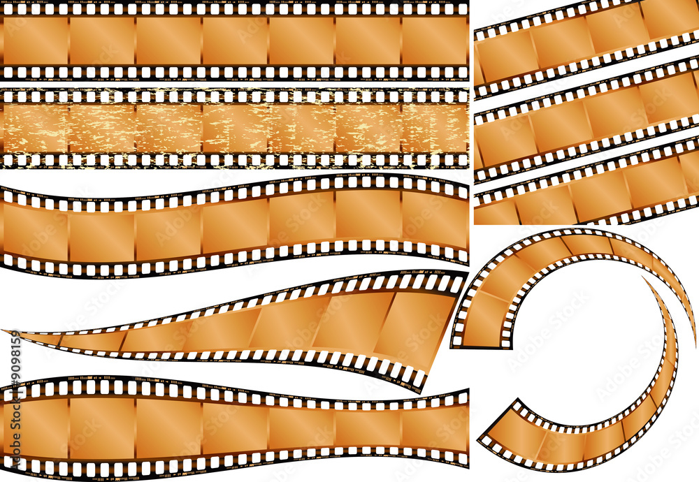 Obraz premium Set film tapes Аbstract elements