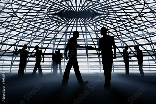 hand snake in the light 3d concept of success