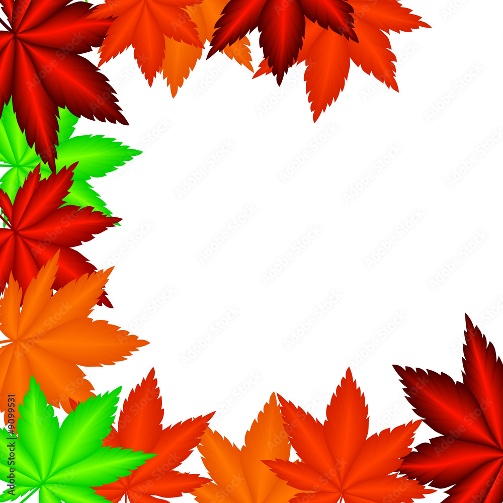 Vector background Autumn Frame Vector background Autumn Frame