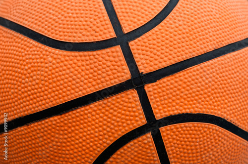 Ball basketball increased orange with black lines