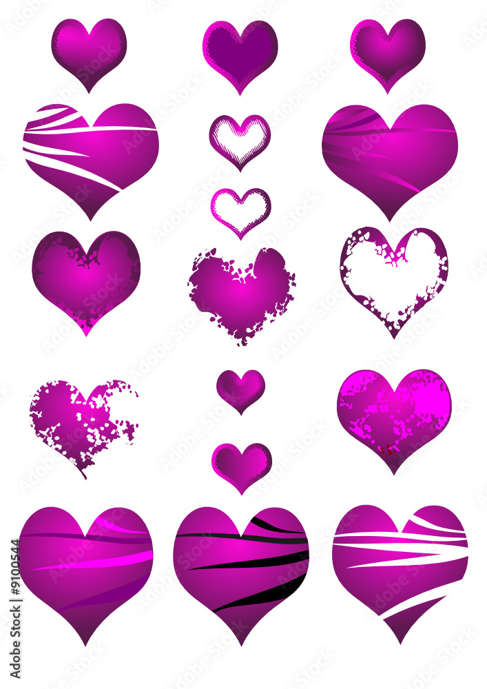 coeurs mauves coeurs mauves