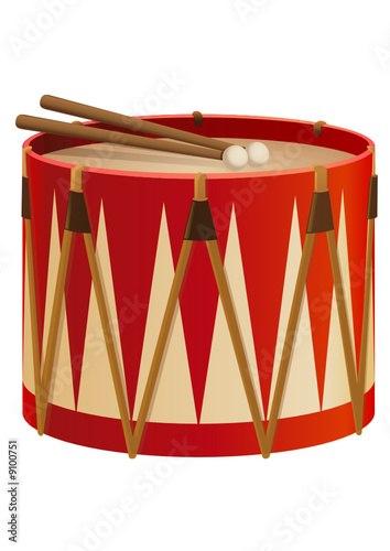 tambour rouge (détouré)