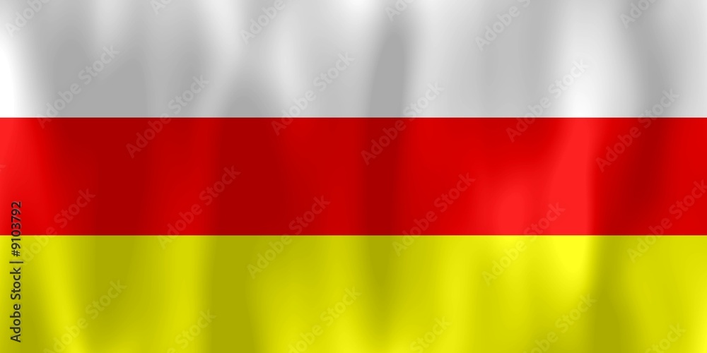 Naklejka premium drapeau ossétie du sud south ossetia flag
