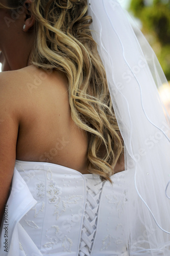 Back of Bride's Wedding Dress