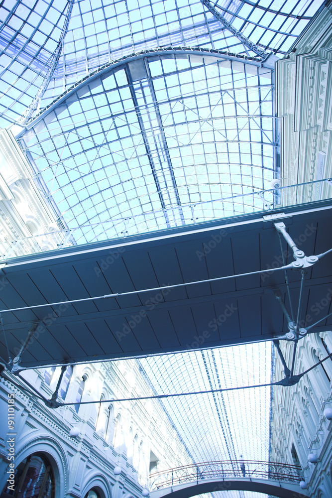 Obraz premium High ceiling, interior in GUM in Moscow,Russia