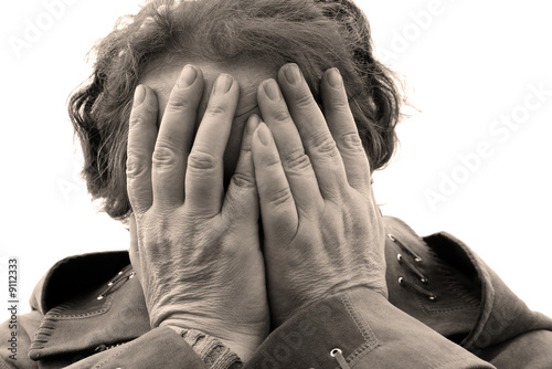 The grieving woman