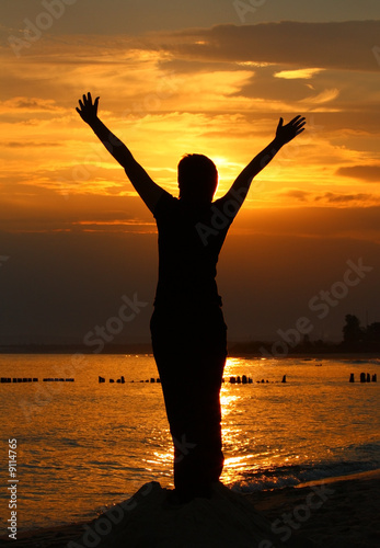 Worship, person isn't identifable photo