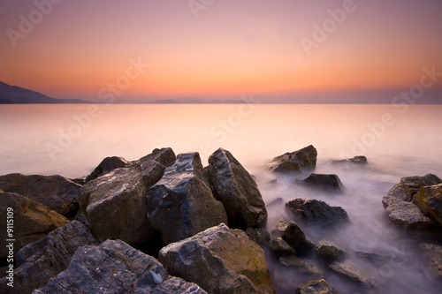 Sunset and Rocks