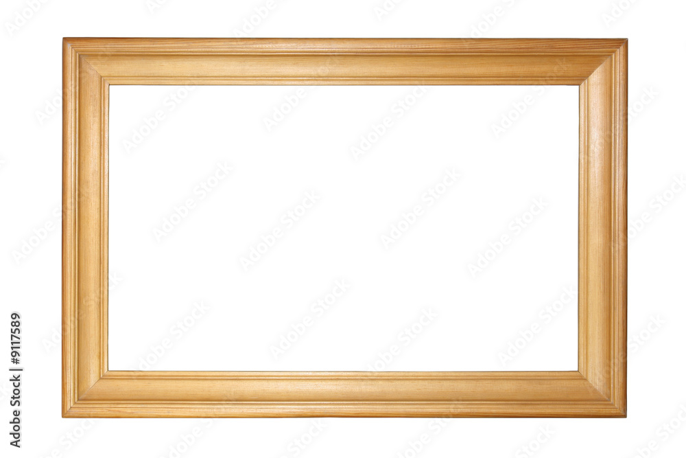 Wooden picture frame isolated on white. Wooden picture frame isolated on white.