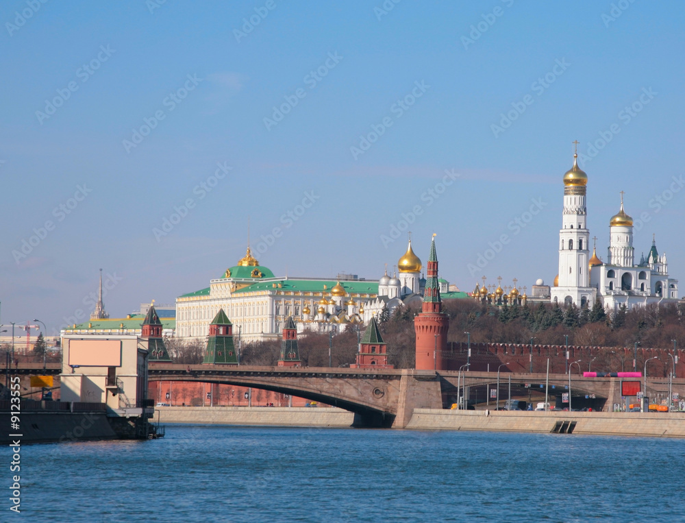 view to  Kremlin with Moscow - rivers