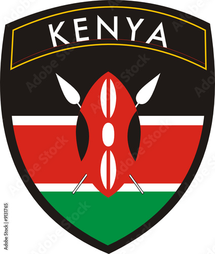 kenya vector crest flag