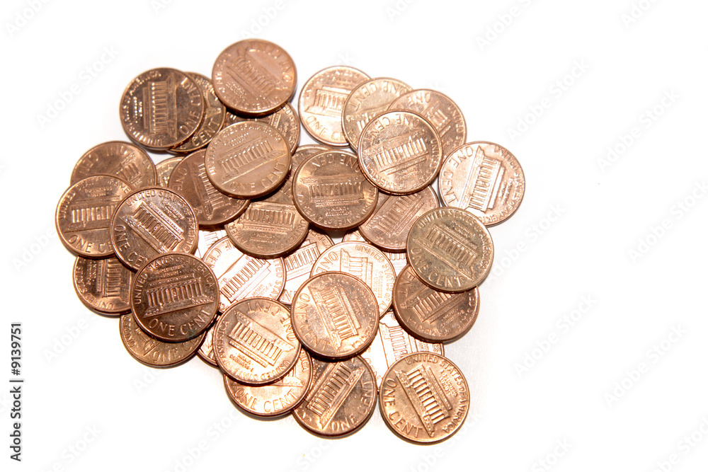 U.S. one cent coins U.S. one cent coins
