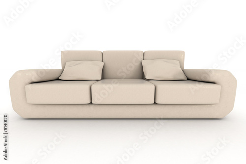 Isolated leather sofa. An i...