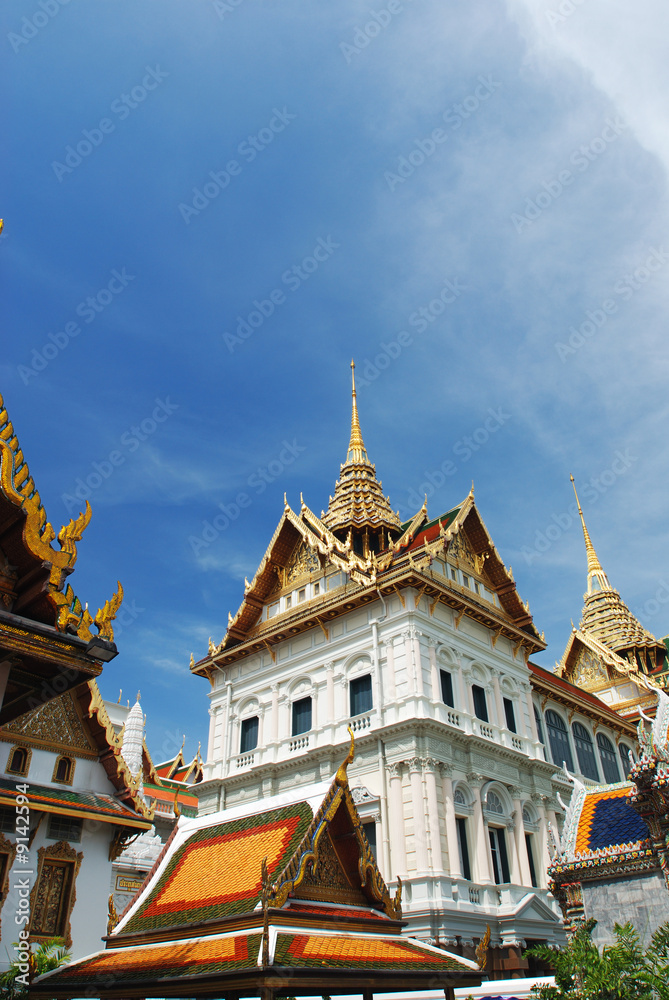 Fototapeta premium Thailand, Bangkok. Temple against sky.