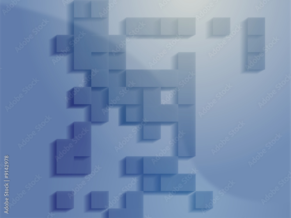 Abstract illustration wallpaper of geometric shape blocks