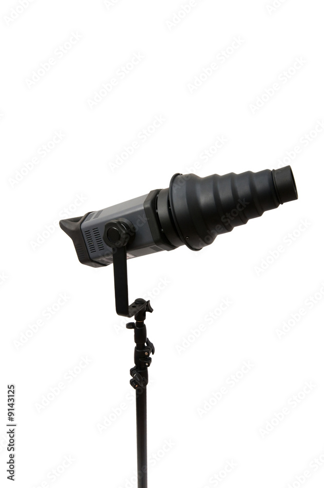 Studio strobe isolated on the white background Studio strobe isolated on the white background