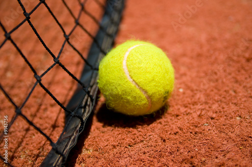 Tennis ball on the court © Valeri Luzina