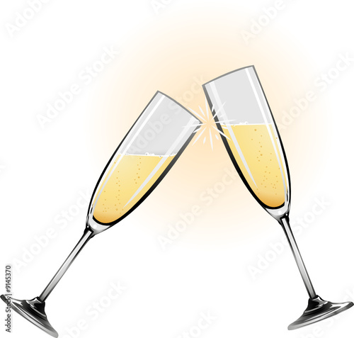 Illustration of champagne glasses