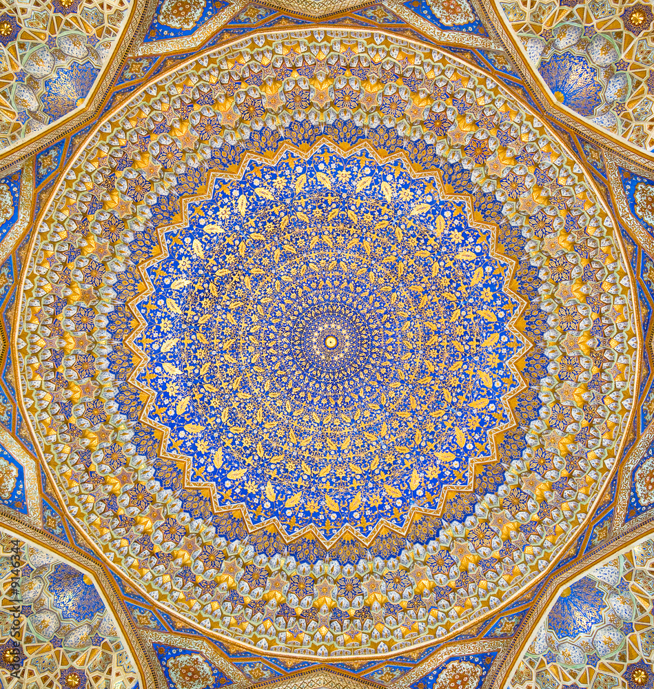 Dome of the mosque, oriental ornaments