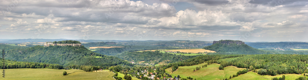 Obraz premium Königstein & Lilienstein
