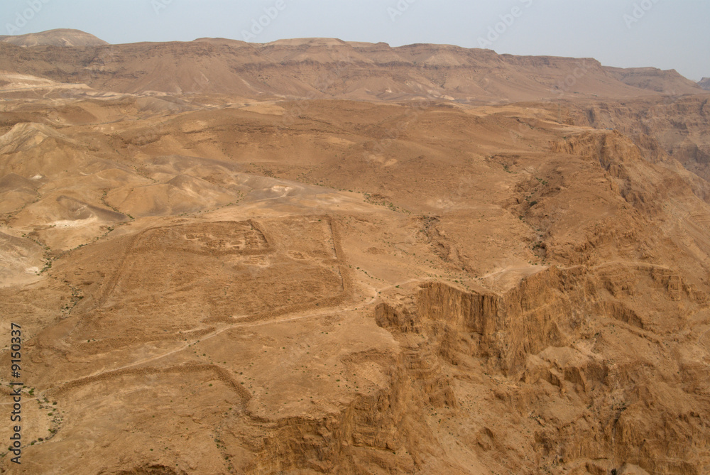 View on old Roman Encampment at Masada, Israel