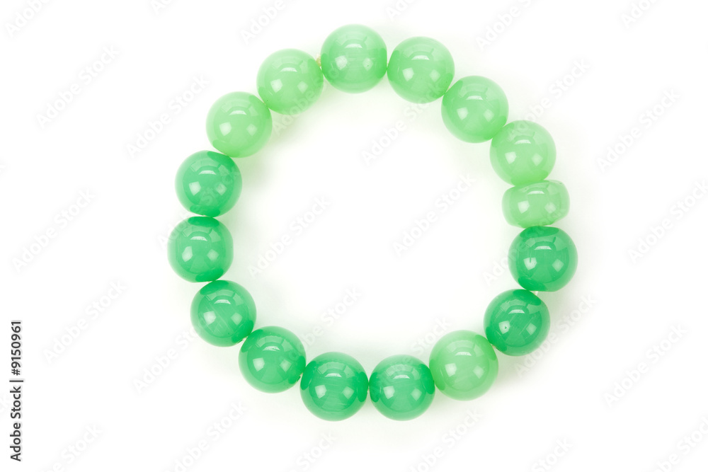 Green Gem bracelet close up shot Green Gem bracelet close up shot
