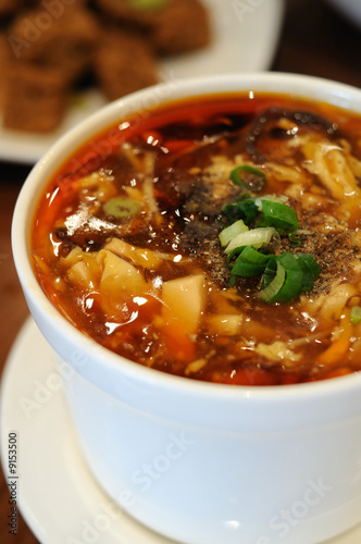 Chinese style hot and sour soup