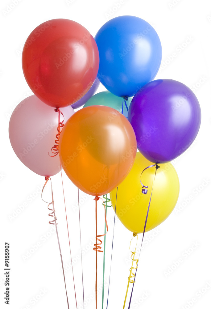 Group of colorful balloons isolated on white background Group of colorful balloons isolated on white background