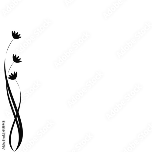FLEURS VECTEUR NOIR