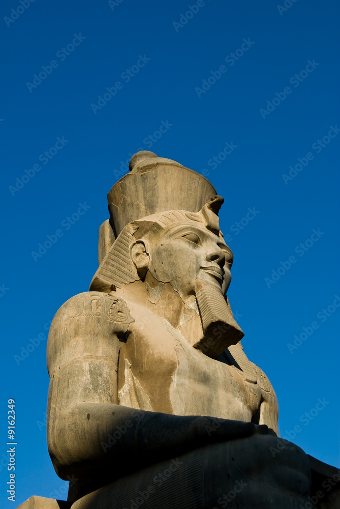The majestic statue of Seti I in Luxor