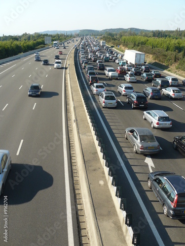 Bouchons sur l'autoroute