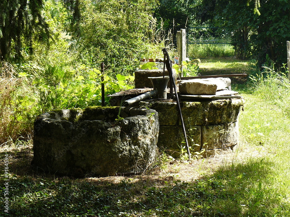 Obraz premium Puits dans le jardin